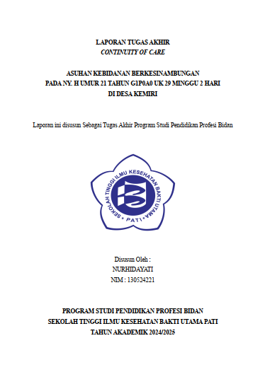 ASUHAN KEBIDANAN BERKESINAMBUNGAN  PADA NY. H UMUR 21 TAHUN G1P0A0 UK 29 MINGGU 2 HARI  DI DESA KEMIRI